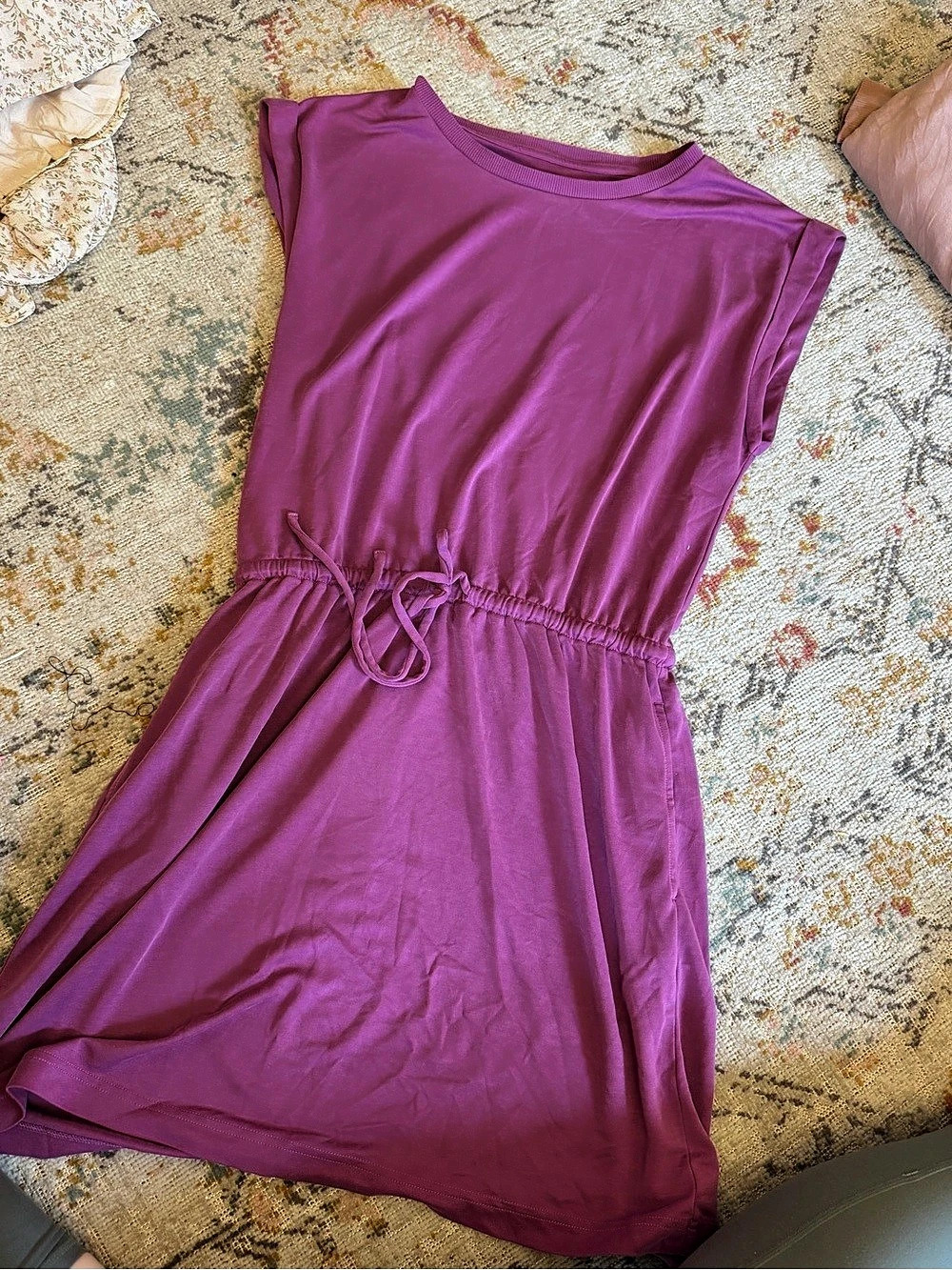 Lou & Grey Purple Tie Waist Dress